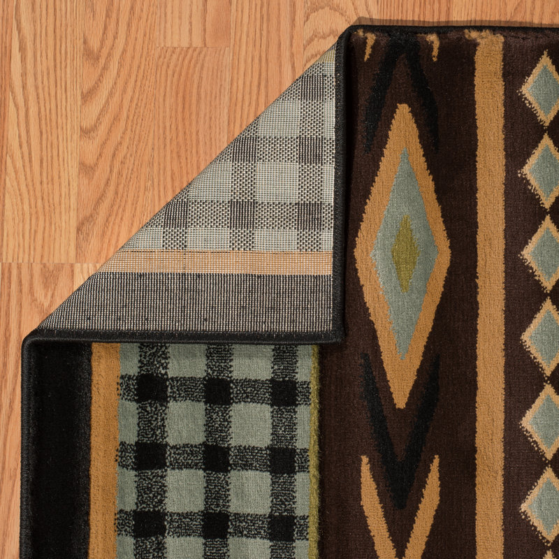 Tapis gris / noir Johnson, Rectangle 7 pi 10 po x 10 pi 6 po