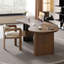 Bureau ovale brun en bois massif avec 1 tiroir-1588318288-1588318290