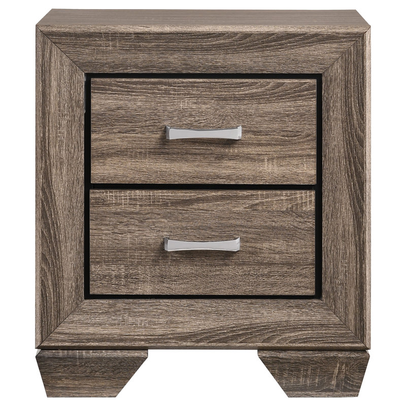  Brookes 2-drawer Nightstand Washed Taupe, Washed Taupe