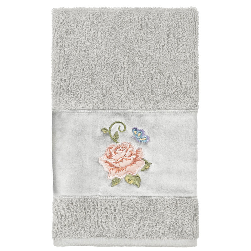 Débarbouillette en coton Rebecca, Gris clair