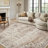 Soft Oriental Vintage Washable Distressed Area Rug - Beige-175575556
