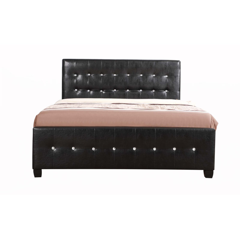 Stylish Transitional Black King Bed(Only Bed)