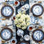 Country Estate Sugar Bowl with Lid - White/Delft Blue