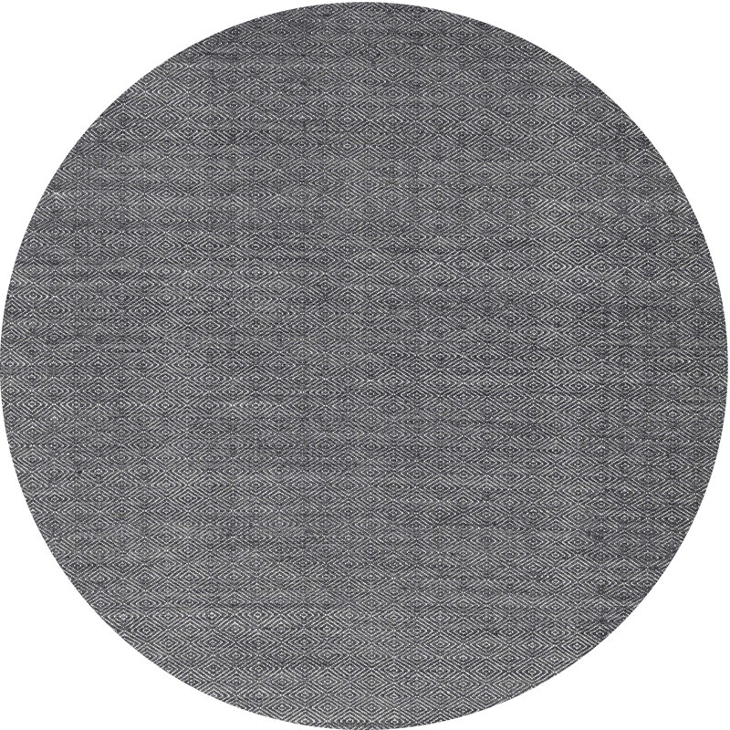 Tapis contemporain gris, Rond 7 pi