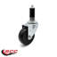3.5 Inch Hard Rubber Wheel Swivel 1-1/8 Inch Expanding Stem Caster Set 2 Brake/SCC-EX20S3514-HRS-2-TLB-2-MTG43