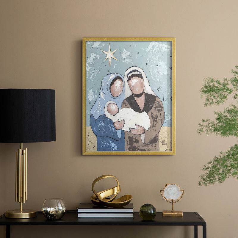 «A Silent Night I», reproduction encadrée - bois massif, H 11 po x l 9 po, Doré