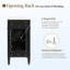 Ensemble de vanité de style français noir, armoire autoportante de 40,6 cm avec porte à fermeture douce