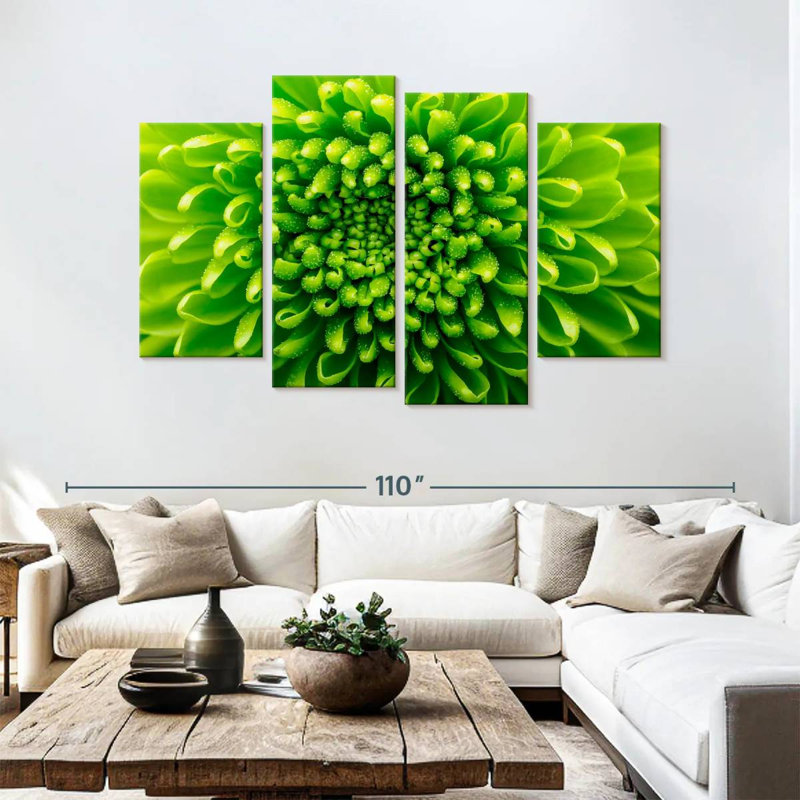 Chrysanthème vert Harnek, H 54 po x l 84 po