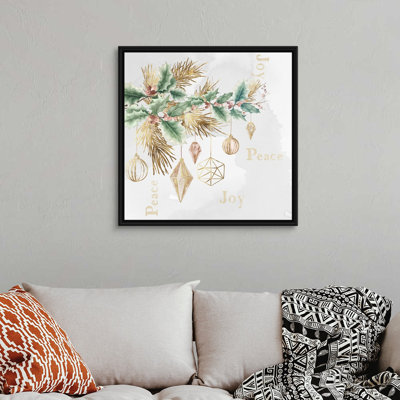 Peace & Joy Branch-impression d’art textuel sur toile