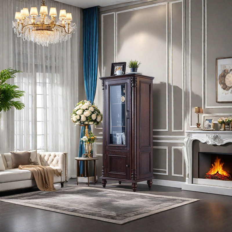Armoire de rangement en verre