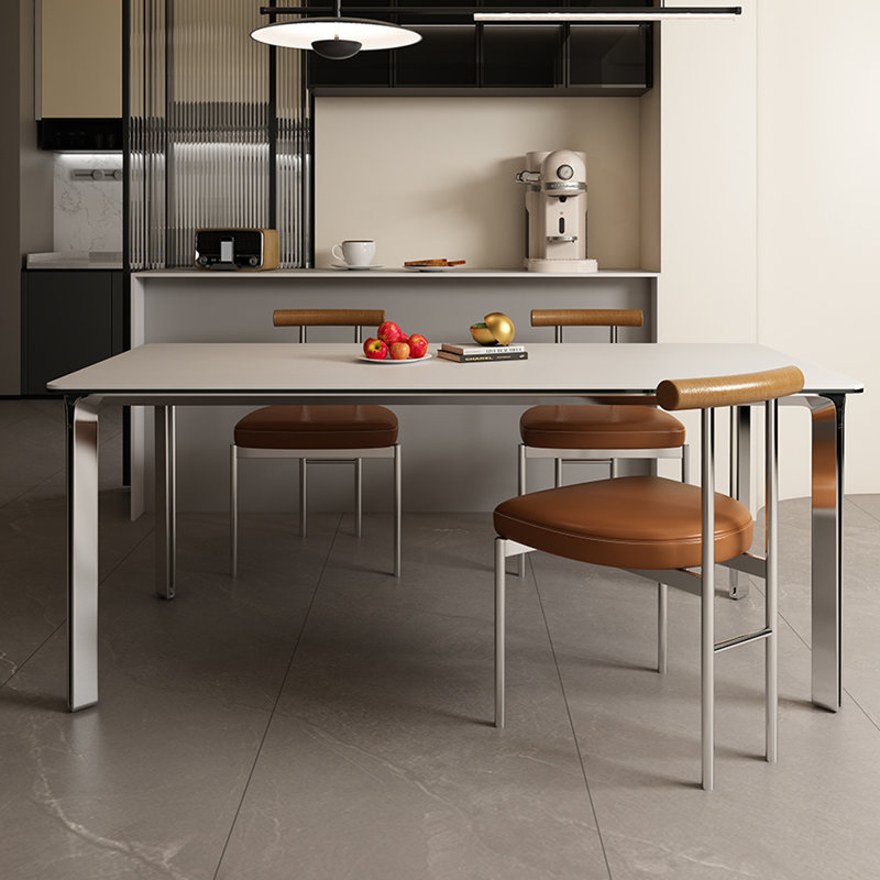 Ensemble de salle à manger moderne de style italien pour la maison rectangulaire L 62,99 po x l 31,49 po
