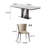 Rectangular Simple Faux Marble Dining Table Set-104254913
