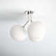 Alex 3 Light Glass Semi Flush Mount