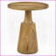 Table basse écologique en bois de manguier avec rebord - Décoration de salon polyvalente, conception stable-1109129642