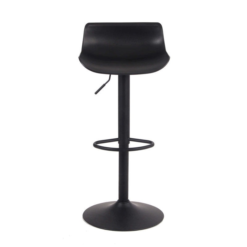Kieralee Swivel Adjustable Height Counter Stool, Black