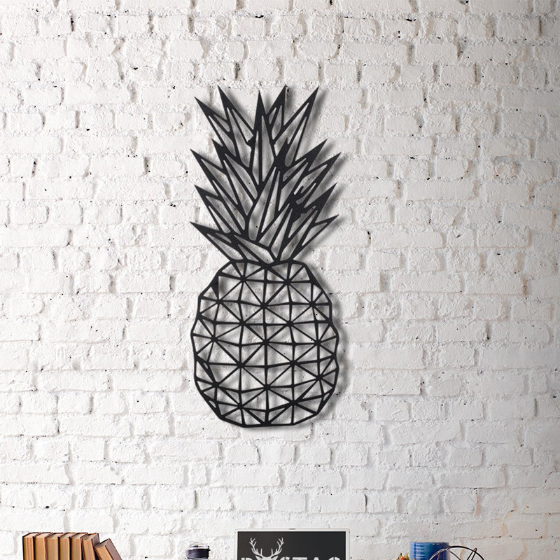 Food & Beverage Wall Decor on Metal, 55cm H x 22cm W x 0.15cm D, Black