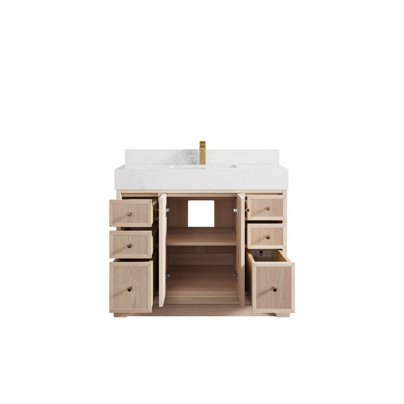 Ensemble de meuble-lavabo simple 42 po Akem, Empira blanc
