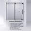 Porte de douche sans cadre l 56 à 60 po x H 60 po en noir mat-116927472