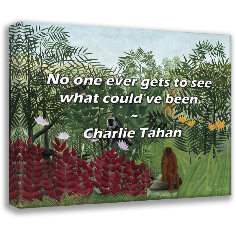 Citation de Charlie Tahan: Personne ne voit jamais ce qui aurait pu être., H 15 po x l 18 po