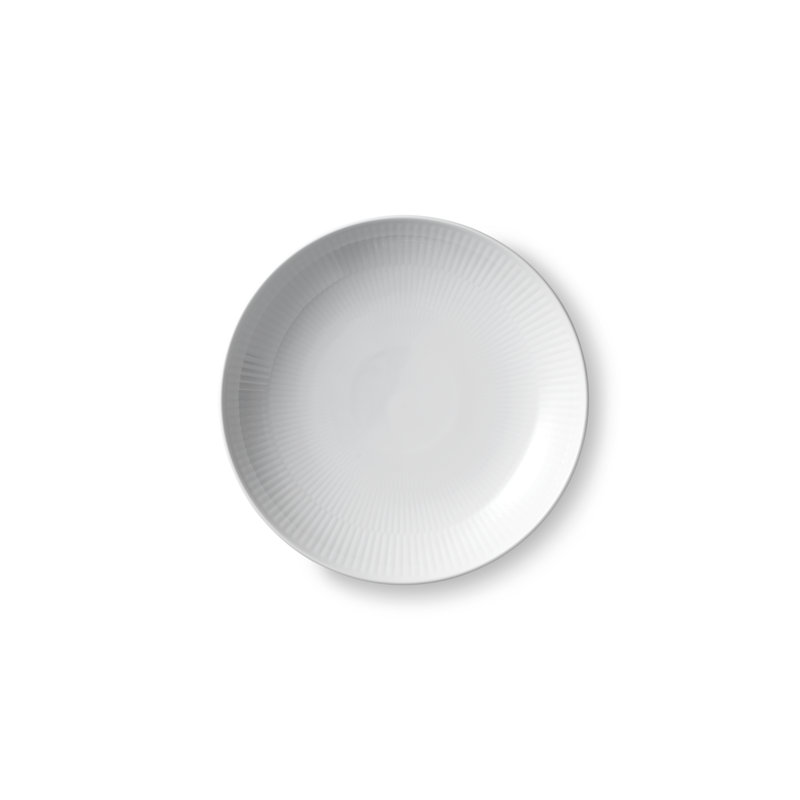 Royal Copenhagen White Fluted 16 oz. Shallow Pasta Plate
