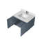 Meuble-lavabo gris foncé 30 po X P 22 po D, dessus en quartz blanc et ensemble de robinet
