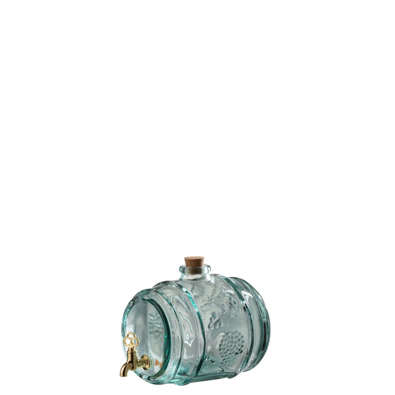 Koontz Barrel Glass Beverage Dispenser
