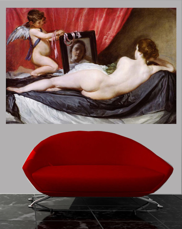 Adhésif décoratif Velazquez The Rokeby Venus (17ème), H 41 po x l 60 po