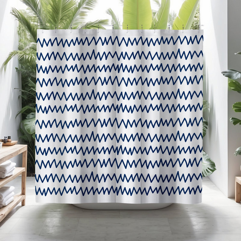 Rideau de douche Coco, Bleu marine