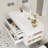Cream style minimalist bathroom cabinet