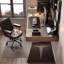 Bureau à hauteur réglable moderne et luxueux brun électrique | Bureau d'ordinateur de qualité supérieure enveloppé de cuir de qualité supérieure pour bureau personnel-501057696