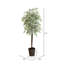 Arbre à feuillage artificiel panaché smilax de luxe en panier