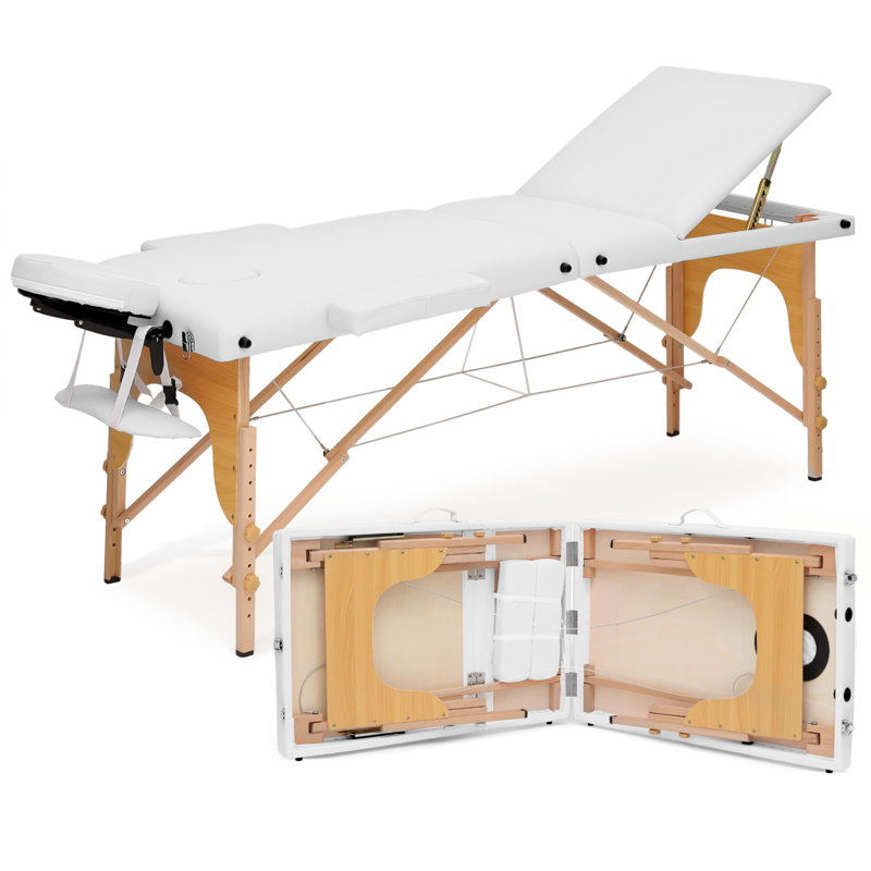 Table de massage pliable Loleatha, Blanc