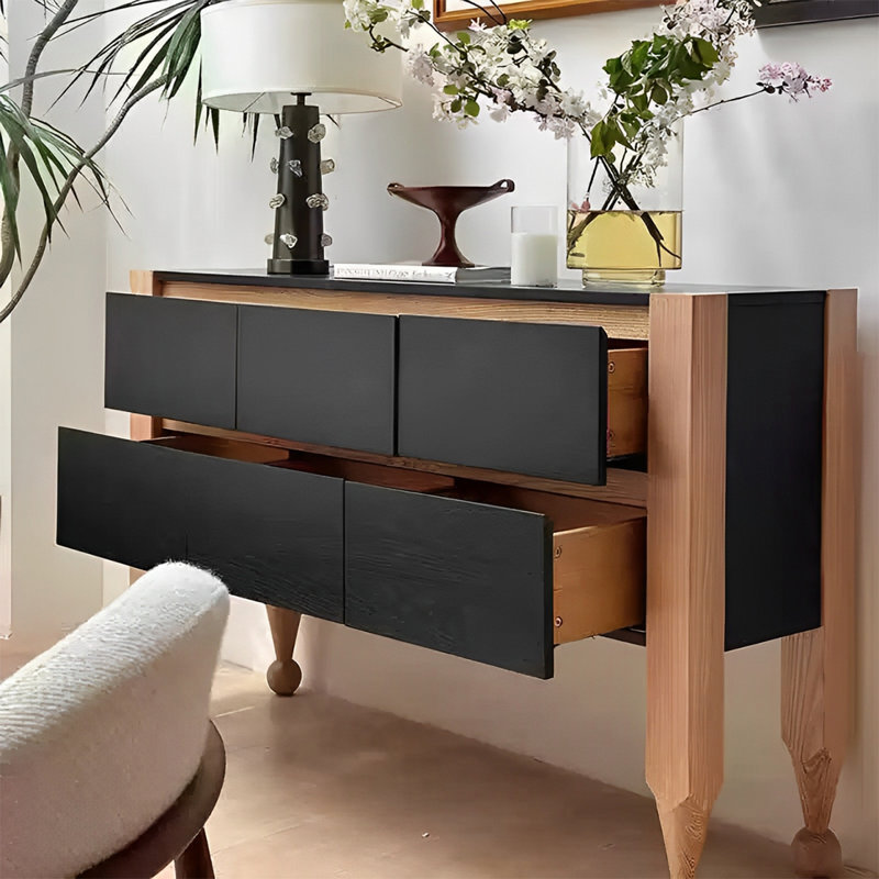 Console rétro avec tiroirs Retro, H 35,43 po x l 51,18 po x P 15,75 po