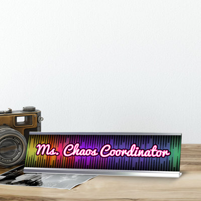 Ms Chaos Coordinator Retro Desk Plate