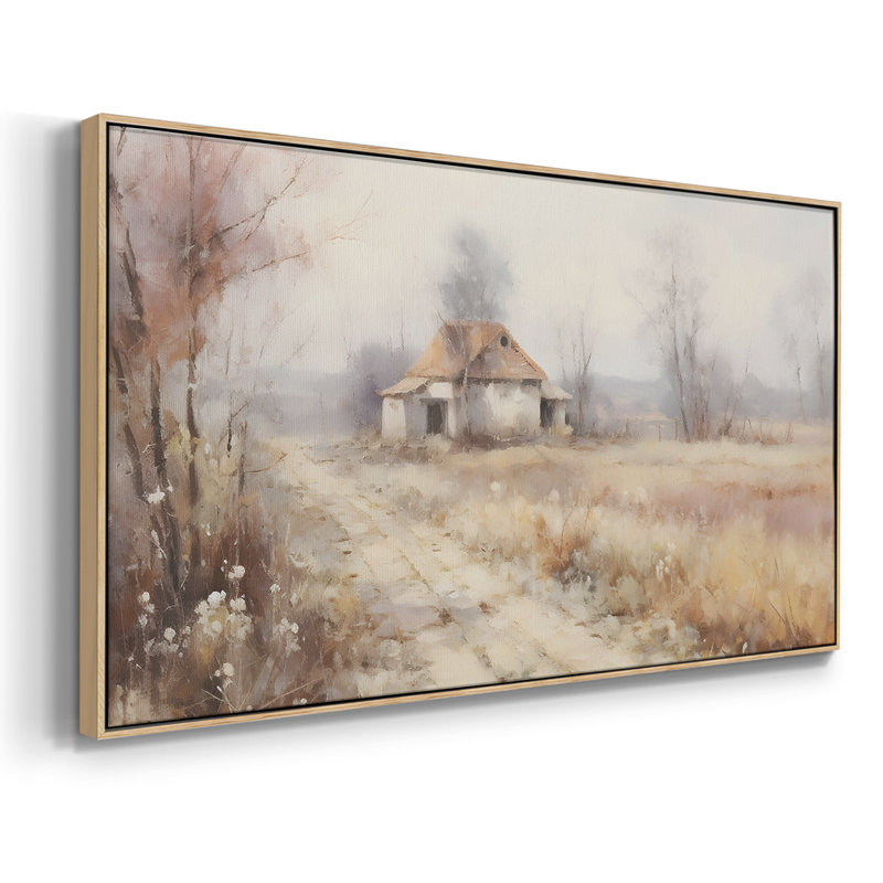 Paysage, série DCC XXIV, toile tendue avec châssis, prête à être accrochée, H 25 po x l 49 po, Naturel