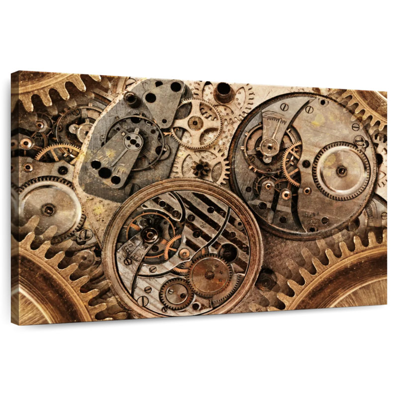 Kerner Grinding Mechanical Gears, 20" H x 30" W