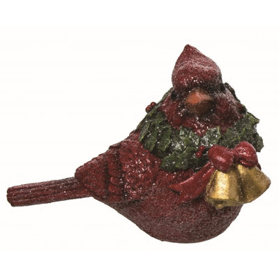  Figurine en résine rouge avec petit couronne et cardinal