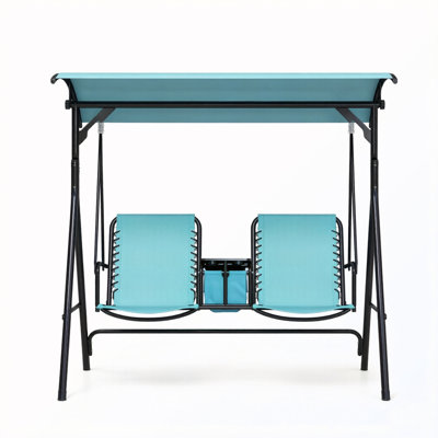 Tilting Sun Shade Canopy Porch Swing Chair