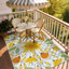 Tapis à motif floral lavable Frankin-12838410