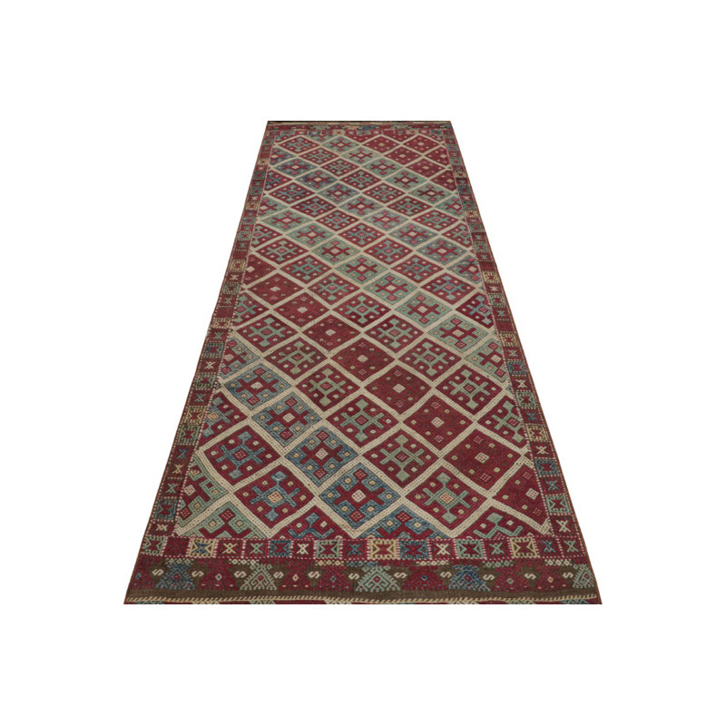 One-of-a-Kind 3'5" X 10'5" Flatweave Area Rug