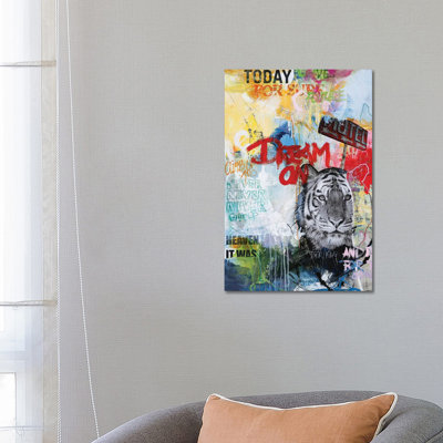 Tiger King 1 Piece Wrapped Canvas Painting