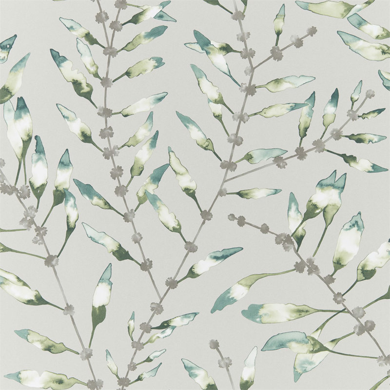 Chaconia Wallpaper, Emerald/Lime