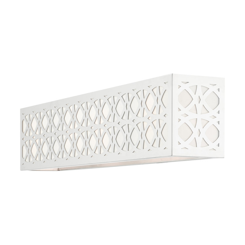 Barre d'éclairage de salle de bain 4 lumières Eraman, Chrome poli