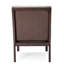 Chaise d'appoint chic avec revêtement en bois d'hévéa et structure en bois d'hévéa brun foncé moderne-1124428048