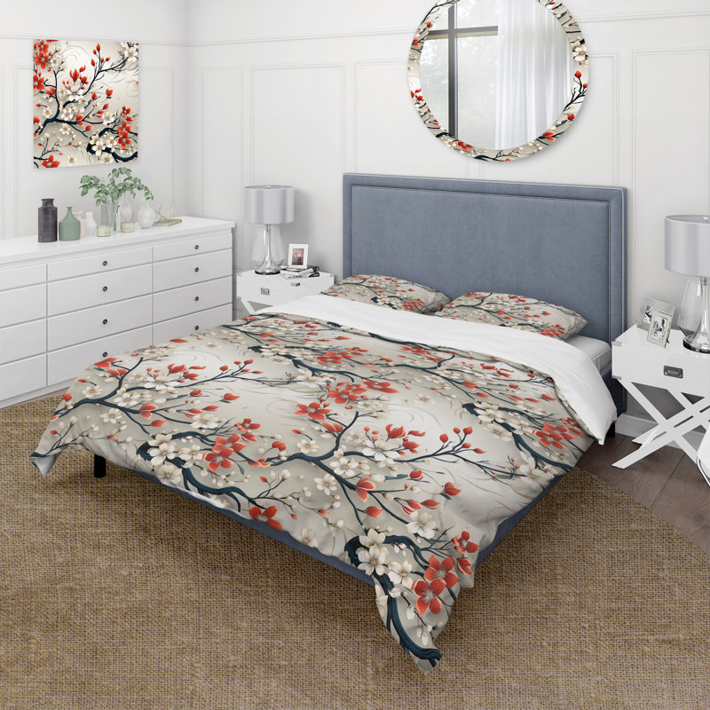 Ensemble de housse de couette oriental Asian Minimalisme I - Oriental, Housse de couette pour grand lit et 2 taies décor