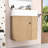 Maurice Modern Floating Bathroom Vanity with Ceramic Sink, Wave-Patterned Door and Storage Shelves-1959752465