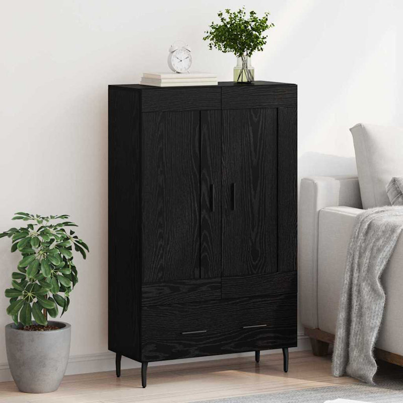 Highboard Accent Chest, Black Oak