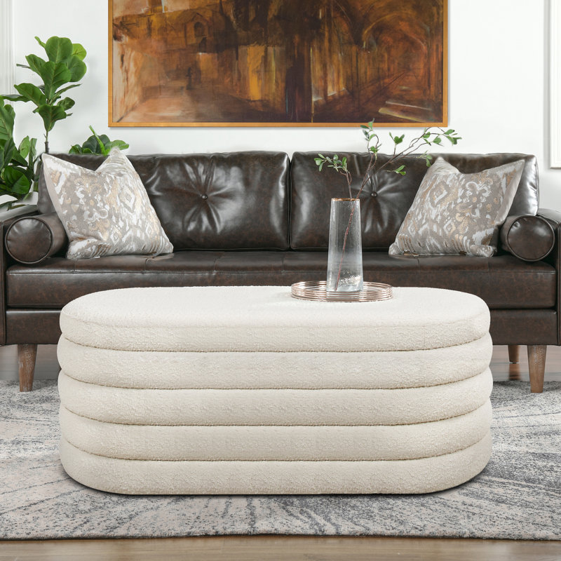 Kyrsten Acrylic Upholstered Storage Bench