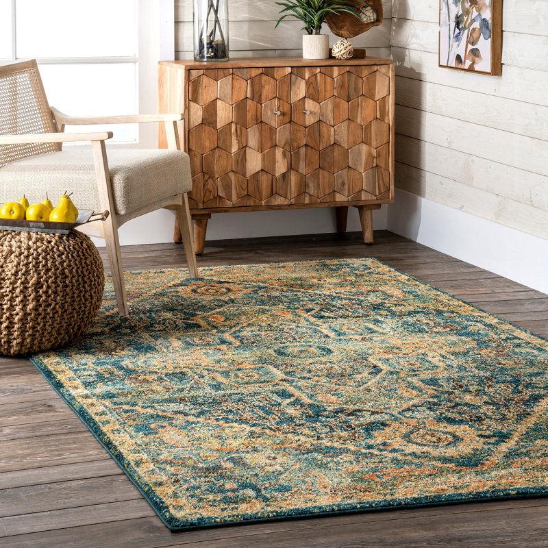 Tapis oriental oriental Olive, Rectangle 5 pi x 7 pi 5 po