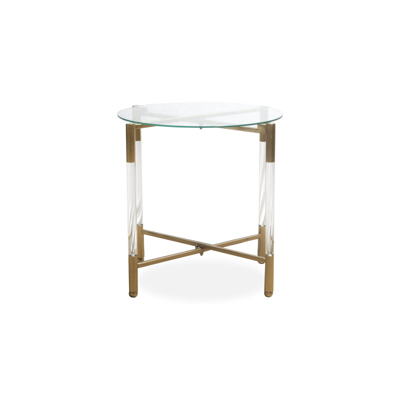 Laranya Glass Top End Table